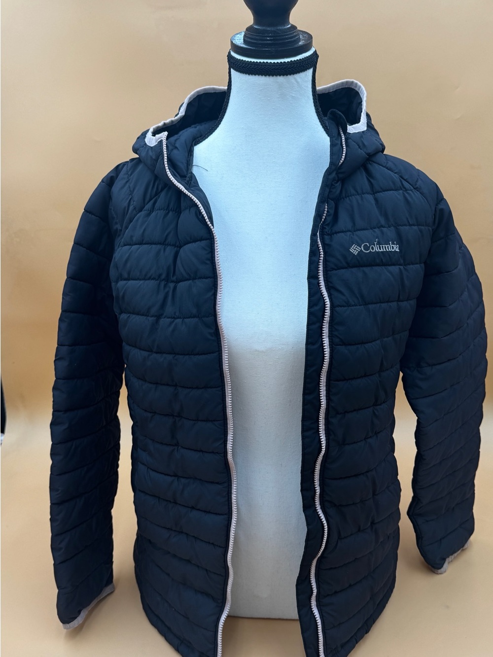 Columbia Black Quilted Hooded Puffer Jacket